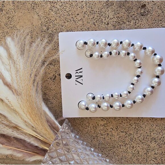 ZARA PACK OF 2 FAUX PEARL NECKLACES - Picture 8 of 10